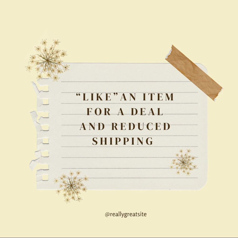 “Like” any item and I’ll give you a deal and reduce your shipping.
